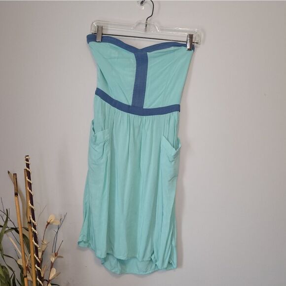🌴Mint Green Strapless Mini Dress 👗 - Picture 1 of 5